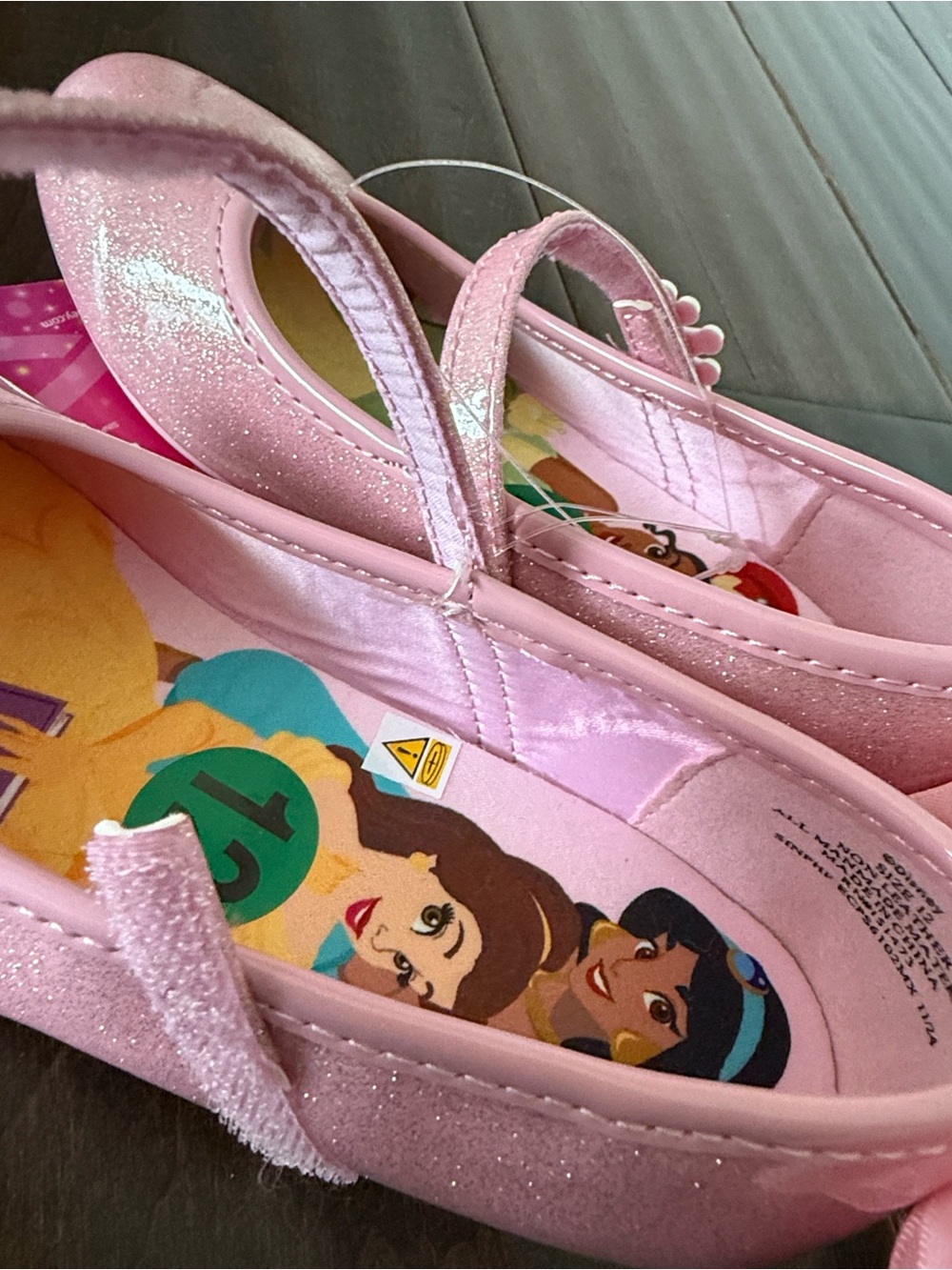 NWT Rare Disney Princess Girls Pink Sparkle Princess Light Up Mary Jane Shoes - Picture 5 of 12